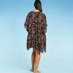 Women's Open-Front Cover Up Duster - Shade & Shore™ Black Multi