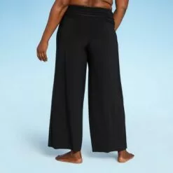 Women's Slit Front Cover Up Pants - Aqua Green® Black -Swimsuits Popular Store unnamed file 6495