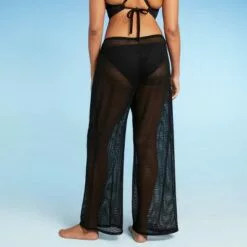 Women's Crochet Lurex Cover Up Pants - Shade & Shore™ Black -Swimsuits Popular Store unnamed file 6514
