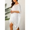 Women's White Cover Up Crochet Dolman Sleeve Beachwear -Cupshe -Swimsuits Popular Store unnamed file 6544