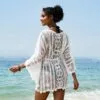 Women's Long Sleeve Cover Up Embroidery Crochet V-Neck Beachwear -Cupshe -Swimsuits Popular Store unnamed file 6548