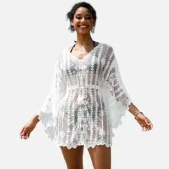 Women's Long Sleeve Cover Up Embroidery Crochet V-Neck Beachwear -Cupshe -Swimsuits Popular Store unnamed file 6551