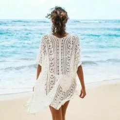Women's Swim Cover Up Crochet Lace Sheer Coverups- Cupshe