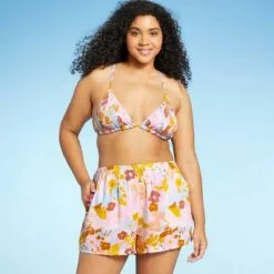 Juniors' High Waist Cover Up Pocket Shorts - Xhilaration™ Multi Floral -Swimsuits Popular Store unnamed file 6605