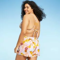 Juniors' High Waist Cover Up Pocket Shorts - Xhilaration™ Multi Floral -Swimsuits Popular Store unnamed file 6606