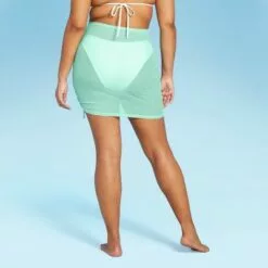 Juniors' Tunneled Mesh Cover Up Skirt - Xhilaration™ Mint Green -Swimsuits Popular Store unnamed file 6609