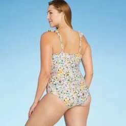 Women's Ditzy Ruffle Shoulder Medium Coverage One Piece Swimsuit - Kona Sol™ Multi -Swimsuits Popular Store unnamed file 6649