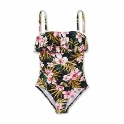 Women's Double Flounce Front High Coverage One Piece Swimsuit - Kona Sol™ Multi -Swimsuits Popular Store unnamed file 6680