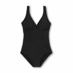 Women's Waist Detail Over the Shoulder One Piece Swimsuit - Aqua Green® Black 10 Women's Waist Detail Over the Shoulder One Piece Swimsuit - Aqua Green® Black -Swimsuits Popular Store unnamed file 6714