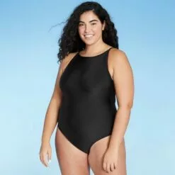 Women's High Neck One Piece Swimsuit - Kona Sol™ Black -Swimsuits Popular Store unnamed file 6722