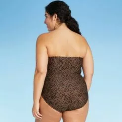 Women's Bandeau Flounce High Coverage One Piece Swimsuit - Kona Sol™ Multi Natural 9 Women's Bandeau Flounce High Coverage One Piece Swimsuit - Kona Sol™ Multi Natural -Swimsuits Popular Store unnamed file 6780