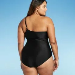 Women's Scallop One Shoulder High Coverage One Piece Swimsuit - Kona Sol™ Black 9 Women's Scallop One Shoulder High Coverage One Piece Swimsuit - Kona Sol™ Black -Swimsuits Popular Store unnamed file 6803