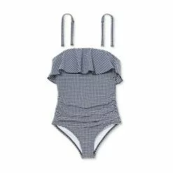 Women's Bandeau Flounce High Coverage One Piece Swimsuit - Kona Sol™ Navy Blue 22 Women's Bandeau Flounce High Coverage One Piece Swimsuit - Kona Sol™ Navy Blue -Swimsuits Popular Store unnamed file 6827