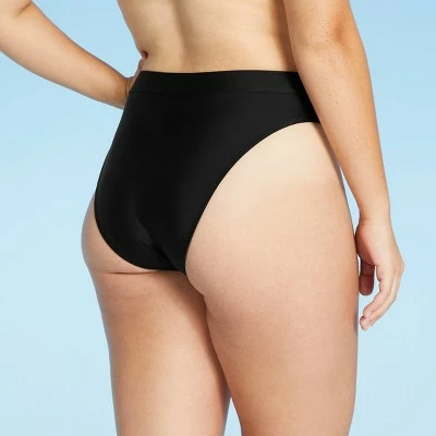 Juniors' High Leg High Waist Bikini Bottom - Xhilaration™ Black 6 Juniors' High Leg High Waist Bikini Bottom - Xhilaration™ Black - Image 4