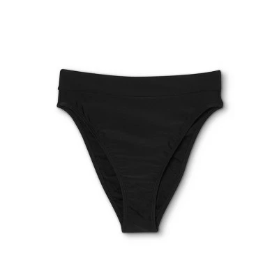 Juniors' High Leg High Waist Bikini Bottom - Xhilaration™ Black 7 Juniors' High Leg High Waist Bikini Bottom - Xhilaration™ Black - Image 5