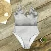 Women's Lasting Appeal Stripe Print Crisscross One Piece Swimsuit - Cupshe -Swimsuits Popular Store unnamed file 6849
