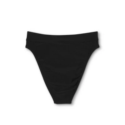 Juniors' High Leg High Waist Bikini Bottom - Xhilaration™ Black 8 Juniors' High Leg High Waist Bikini Bottom - Xhilaration™ Black - Image 6
