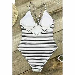 Women's Lasting Appeal Stripe Print Crisscross One Piece Swimsuit - Cupshe 14 Women's Lasting Appeal Stripe Print Crisscross One Piece Swimsuit - Cupshe -Swimsuits Popular Store unnamed file 6852