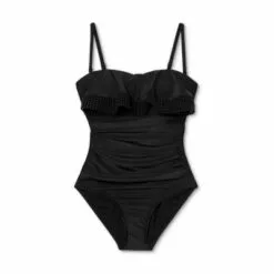 Women's Crochet Flounce High Coverage One Piece Swimsuit - Kona Sol™ Black 22 Women's Crochet Flounce High Coverage One Piece Swimsuit - Kona Sol™ Black -Swimsuits Popular Store unnamed file 6882