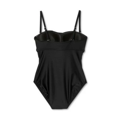 Women's Crochet Flounce High Coverage One Piece Swimsuit - Kona Sol™ Black 7 Women's Crochet Flounce High Coverage One Piece Swimsuit - Kona Sol™ Black - Image 5