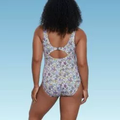 Women's Slimming Control Wrap-Front One Piece Swimsuit - Beach Betty by Miracle Brands Blue Floral 10 Women's Slimming Control Wrap-Front One Piece Swimsuit - Beach Betty by Miracle Brands Blue Floral -Swimsuits Popular Store unnamed file 6904