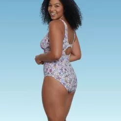 Women's Slimming Control Wrap-Front One Piece Swimsuit - Beach Betty by Miracle Brands Blue Floral 11 Women's Slimming Control Wrap-Front One Piece Swimsuit - Beach Betty by Miracle Brands Blue Floral -Swimsuits Popular Store unnamed file 6905