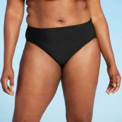 Women's Mid-Rise Swim Bikini Briefs - Aqua Green® Black -Swimsuits Popular Store unnamed file 693