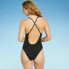 Women's Ribbed Plunge Front V-Wire One Piece Swimsuit - Shade & Shore™ Dark Green -Swimsuits Popular Store unnamed file 6932