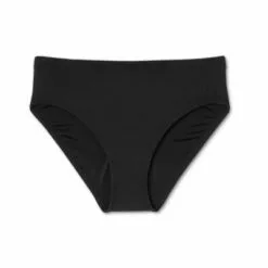 Women's Mid-Rise Swim Bikini Briefs - Aqua Green® Black -Swimsuits Popular Store unnamed file 695