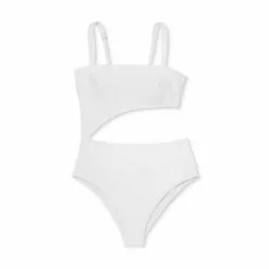 Women's Ribbed Cut Out One Piece Swimsuit - Shade & Shore™ Blueberry -Swimsuits Popular Store unnamed file 6952