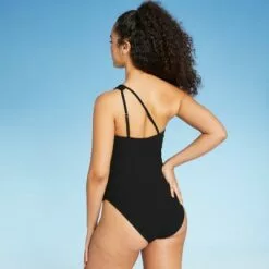 Juniors' Textured One Shoulder One Piece Swimsuit - Xhilaration™ Coral Pink -Swimsuits Popular Store unnamed file 6956