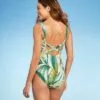 Women's Straight Neck Shirred High Coverage One Piece Swimsuit - Kona Sol™ Multi -Swimsuits Popular Store unnamed file 6964