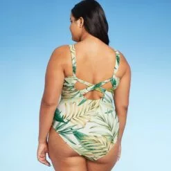 Women's Straight Neck Shirred High Coverage One Piece Swimsuit - Kona Sol™ Multi -Swimsuits Popular Store unnamed file 6966