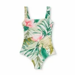 Women's Straight Neck Shirred High Coverage One Piece Swimsuit - Kona Sol™ Multi -Swimsuits Popular Store unnamed file 6967