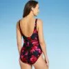 Women's Cinch-Front One Piece Swimsuit - Aqua Green® Floral -Swimsuits Popular Store unnamed file 7014