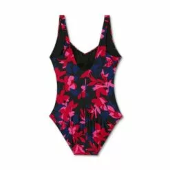 Women's Cinch-Front One Piece Swimsuit - Aqua Green® Floral -Swimsuits Popular Store unnamed file 7018