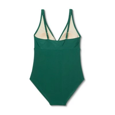 Women's Bunny Tie High Coverage One Piece Swimsuit - Kona Sol™ Green Marker 7 Women's Bunny Tie High Coverage One Piece Swimsuit - Kona Sol™ Green Marker - Image 5