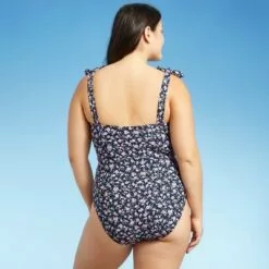 Women's Seamed Shoulder Tie One Piece Swimsuit - Sea Angel Purple -Swimsuits Popular Store unnamed file 7115