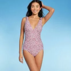 Women's Shoulder Tie High Coverage One Piece Swimsuit - Kona Sol™ Multi 17 Women's Shoulder Tie High Coverage One Piece Swimsuit - Kona Sol™ Multi -Swimsuits Popular Store unnamed file 7123