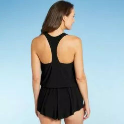 Women's V-Neck Racerback Swim Romper- Aqua Green® Nairobi