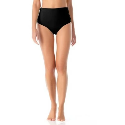 Anne Cole - Women's Convertible High Waist Shirred Swim Bottom 6 Anne Cole - Women's Convertible High Waist Shirred Swim Bottom - Image 4