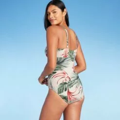 Women's Pique Bandeau High Coverage One Piece Swimsuit - Kona Sol™ Multi