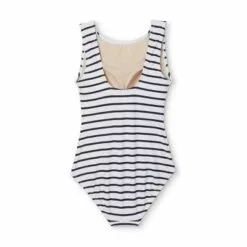 Women's High Neck High Coverage One Piece Swimsuit - Kona Sol™ Blue & White -Swimsuits Popular Store unnamed file 7291