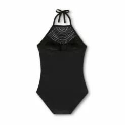 Women's Laser Cut High Neck High Coverage One Piece Swimsuit - Kona Sol™ Black 16 Women's Laser Cut High Neck High Coverage One Piece Swimsuit - Kona Sol™ Black -Swimsuits Popular Store unnamed file 7311