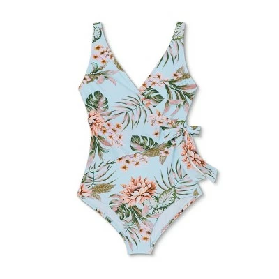 Women's Wrap-Front High Coverage One Piece Swimsuit - Kona Sol™ Tropical Print 6 Women's Wrap-Front High Coverage One Piece Swimsuit - Kona Sol™ Tropical Print - Image 4