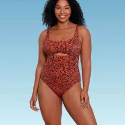 Women's Slimming Control Cut Out Tie Back One Piece Swimsuit - Beach Betty by Miracle Brands Purple -Swimsuits Popular Store unnamed file 7329