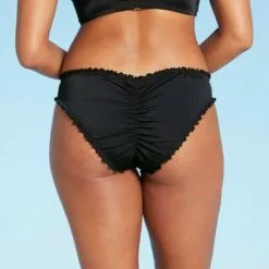 Women's Ribbed Ruffle Cheeky Bikini Bottom - Shade & Shore™ Black 11 Women's Ribbed Ruffle Cheeky Bikini Bottom - Shade & Shore™ Black -Swimsuits Popular Store unnamed file 733