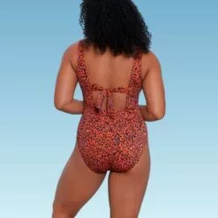 Women's Slimming Control Cut Out Tie Back One Piece Swimsuit - Beach Betty by Miracle Brands Purple -Swimsuits Popular Store unnamed file 7330