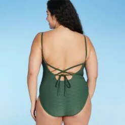 Women's Basket Weave Textured High Coverage One Piece Swimsuit - Kona Sol™ Navy -Swimsuits Popular Store unnamed file 7339