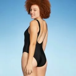 Juniors' Tank Scoop One Piece Swimsuit - Xhilaration™ Black -Swimsuits Popular Store unnamed file 7344
